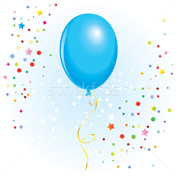 Balloon with dangling curly ribbon Stock photo © dvarg
