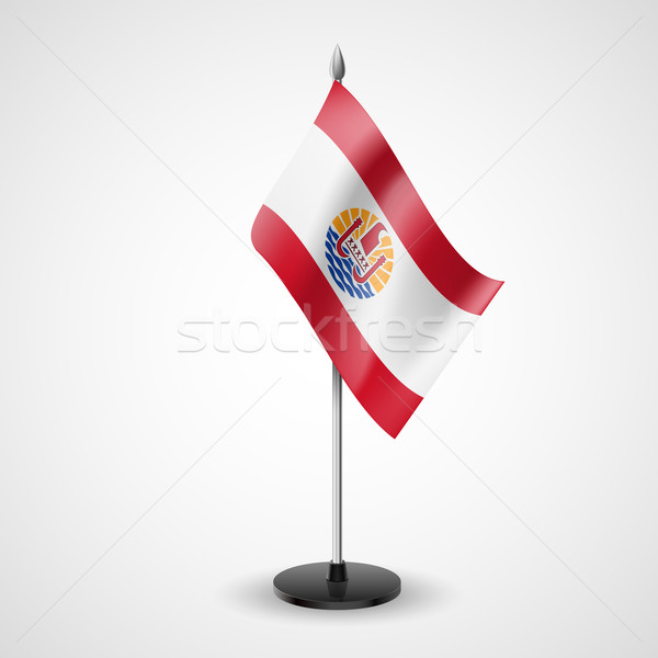 Tabeli banderą francuski polinezja świat konferencji Zdjęcia stock © dvarg