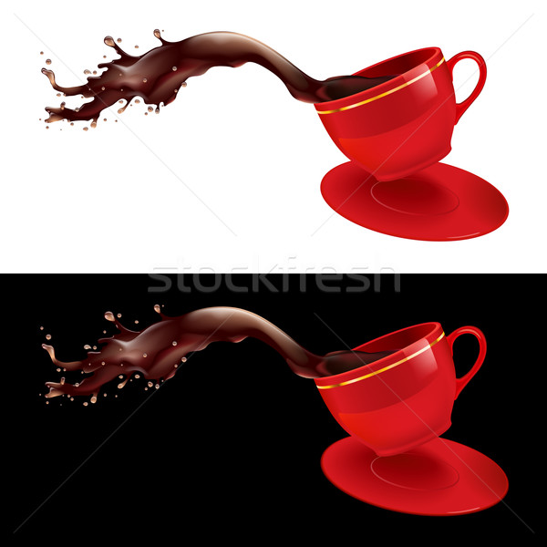 Kávé csobbanás ki bögre piros terv Stock fotó © dvarg