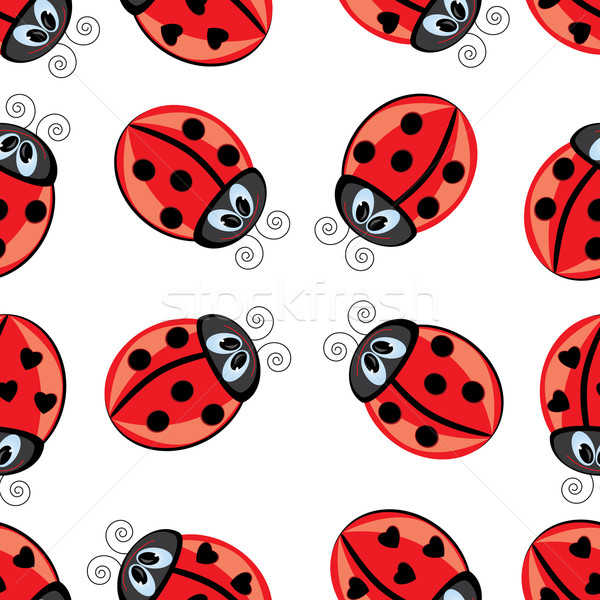 бесшовный текстуры Cartoon Ladybug иллюстрация дизайнера Сток-фото © dvarg