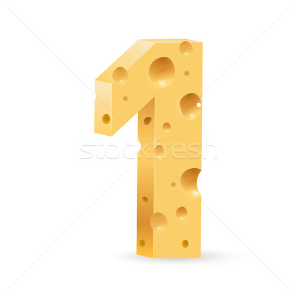 Stock photo: Digit of cheese