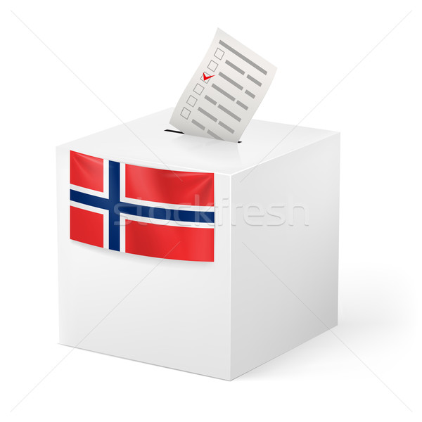 Ballot box with voicing paper. Norway Stock photo © dvarg