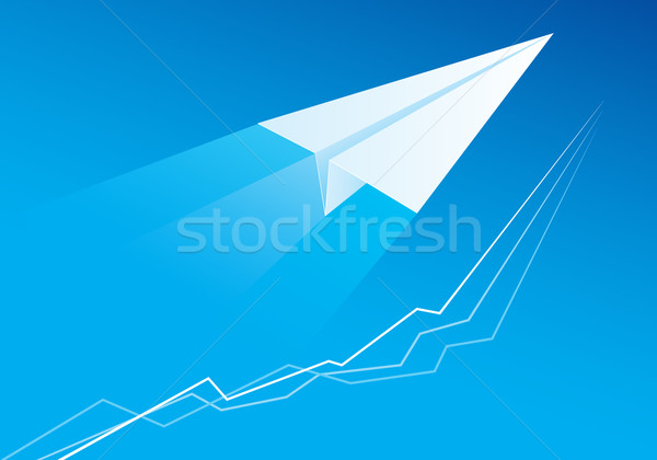 Flying Paper Airplane Stock photo © dvarg
