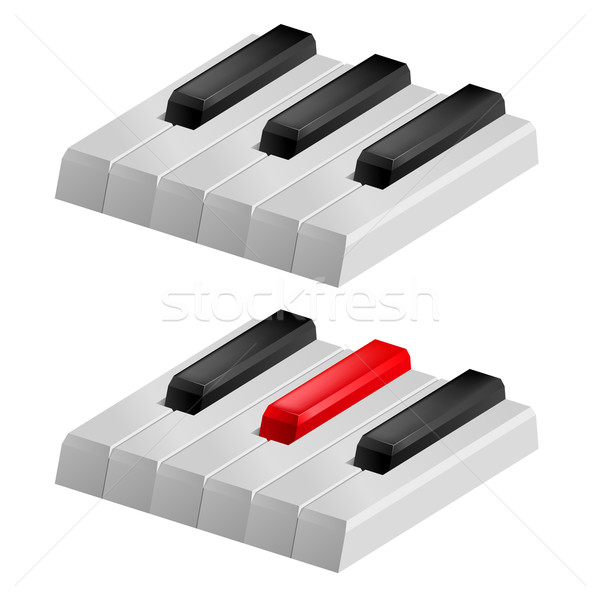 Bianco nero tasti del pianoforte illustrazione tastiera sfondo Foto d'archivio © dvarg