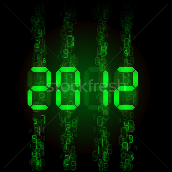 Set of digital numbers - twenty twelve Stock photo © dvarg