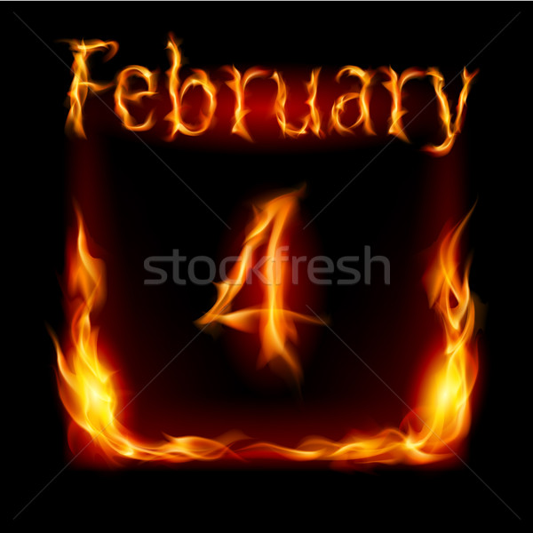 Stock photo: Calendar of Fire