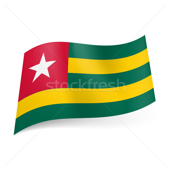 Banderą Togo zielone żółty poziomy Zdjęcia stock © dvarg