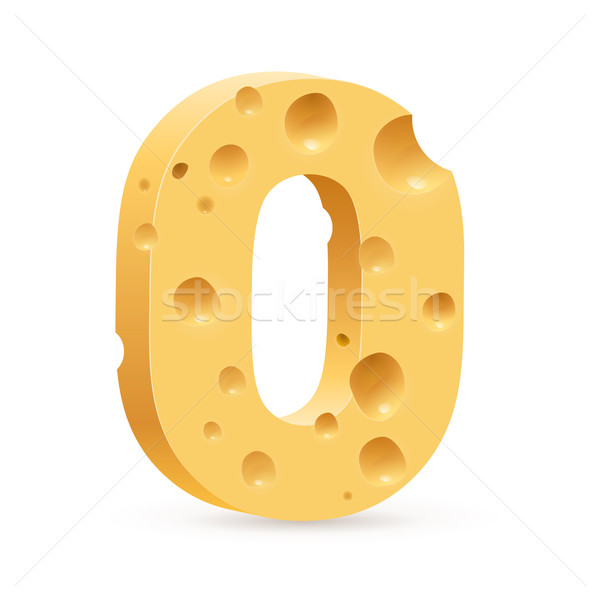 Stock photo: Letter made of Cheese