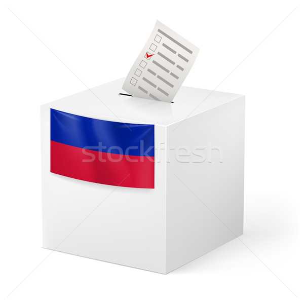 Ballot box with voting paper. Haiti Stock photo © dvarg