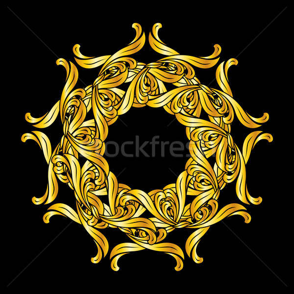 Floral padrão estilo dourado Foto stock © dvarg