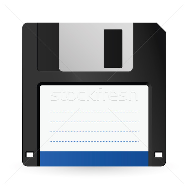 Magnetyczny dysku ikona komputera przechowywanie danych działalności Zdjęcia stock © dvarg