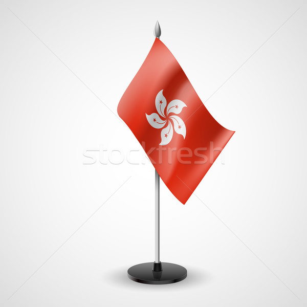 Table flag of Hong Kong Stock photo © dvarg