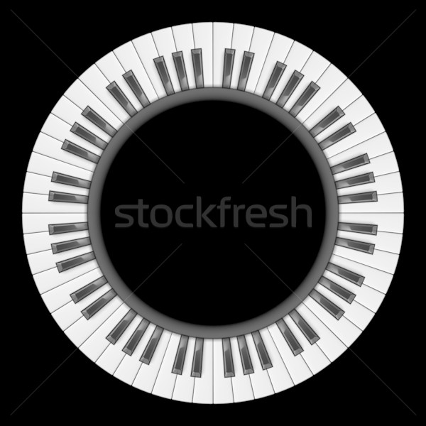 Teclas de piano abstrato ilustração criador projeto preto Foto stock © dvarg