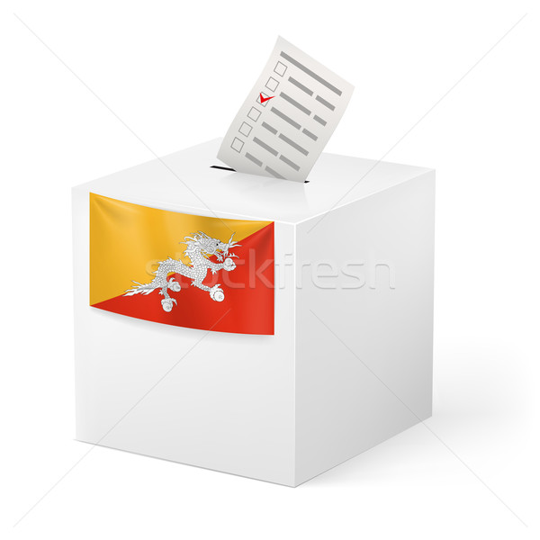 Głosowanie polu głosowanie papieru Bhutan wyborów Zdjęcia stock © dvarg