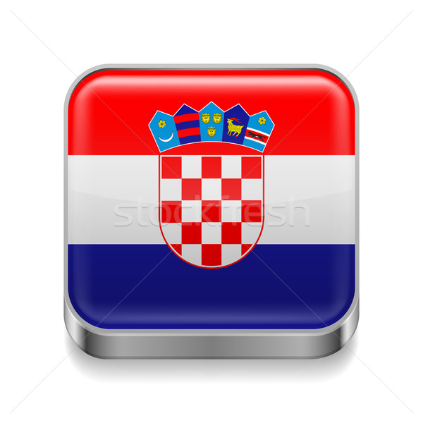 Metal  icon of Croatia Stock photo © dvarg