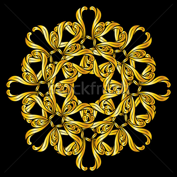 Floral Muster Blumenmuster golden Illustration Stock foto © dvarg