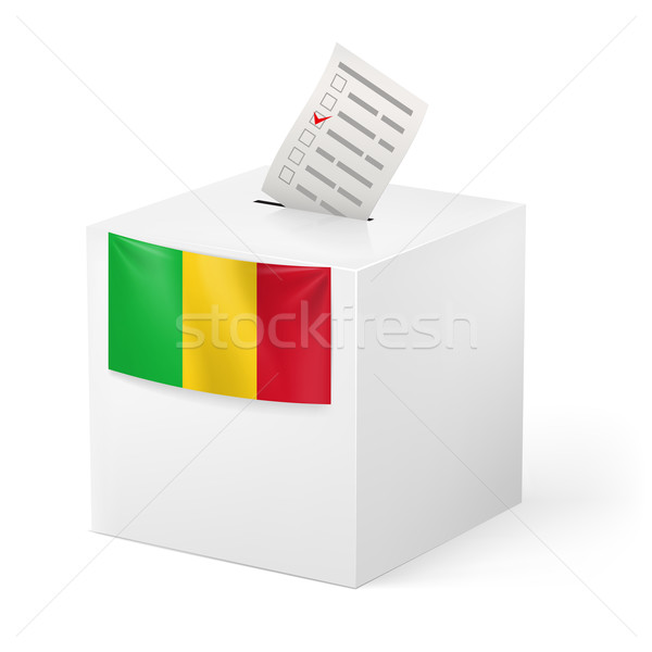 Ballot box with voting paper. Mali Stock photo © dvarg