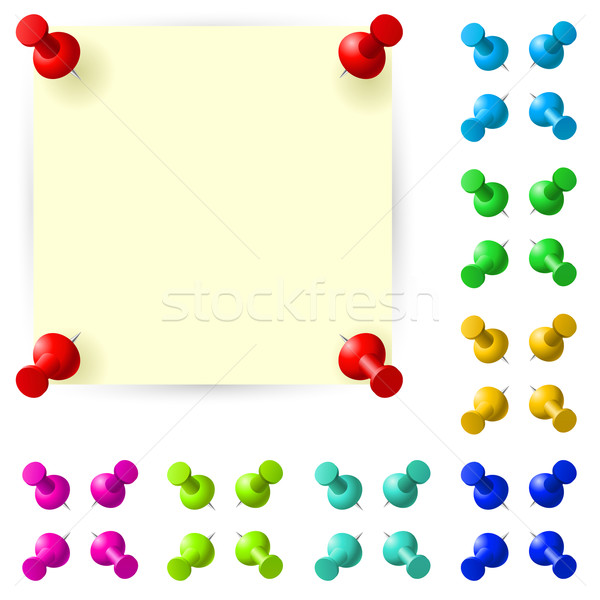 Sticky Note With Red Pushpin Stock photo © dvarg