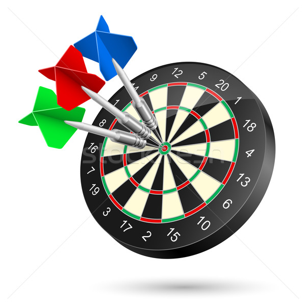 Darts target illustratie witte achtergrond Stockfoto © dvarg
