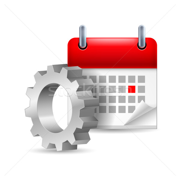 Gear wheel and calendar Stock photo © dvarg