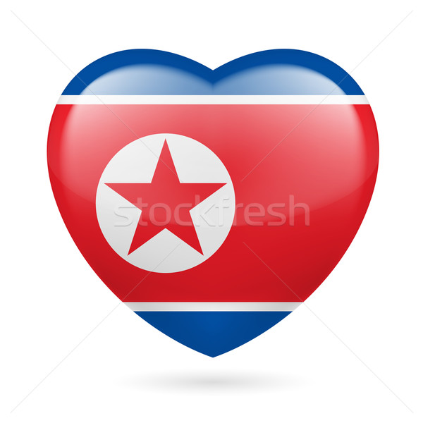 Heart icon of North Korea Stock photo © dvarg