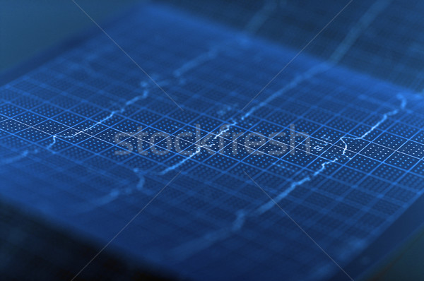 Elektrocardiogram hart kardiogram Blauw zachte Stockfoto © dzejmsdin