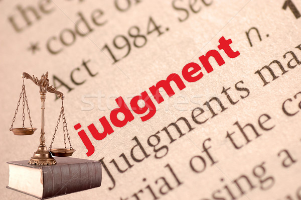 Dictionary definition of judgment Stock photo © dzejmsdin