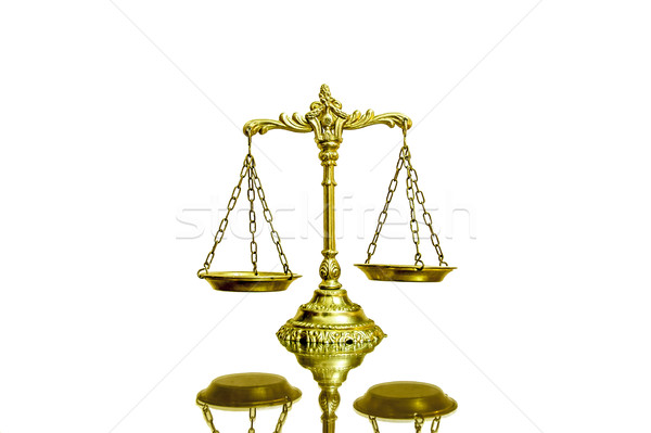 Foto stock: Escalas · justicia · decorativo · blanco · reflexión · fondo