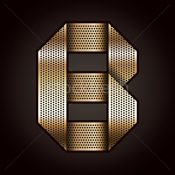 Letter metal gold ribbon - B Stock photo © Ecelop