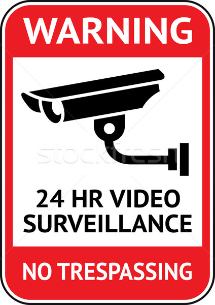 Video surveillance, cctv label Stock photo © Ecelop