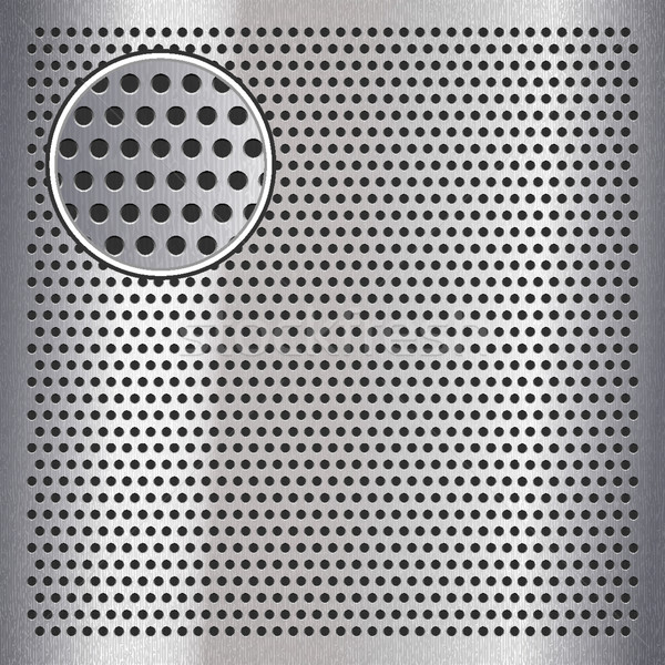 Chrome metal sheet surface with holes, 10eps Stock photo © Ecelop