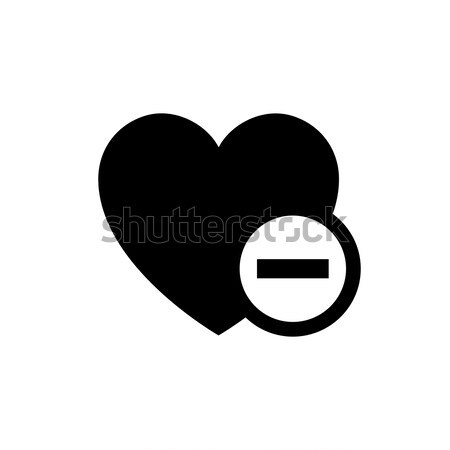 Romantik sevmek simge sevgililer günü imzalamak siyah Stok fotoğraf © Ecelop