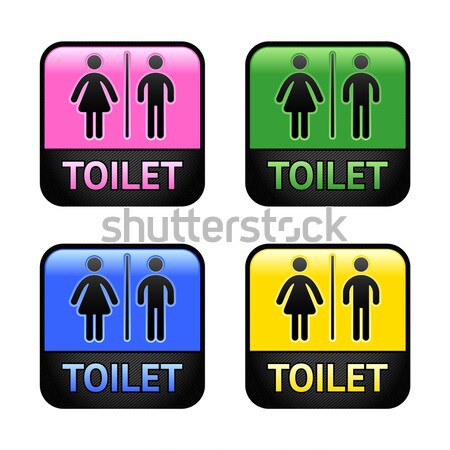 Banheiro símbolos sinais banheiro homens mulheres Foto stock © Ecelop
