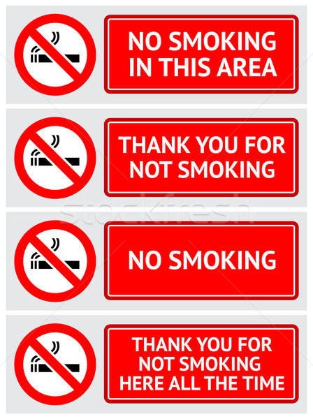 Labels set No smoking stickers Stock photo © Ecelop