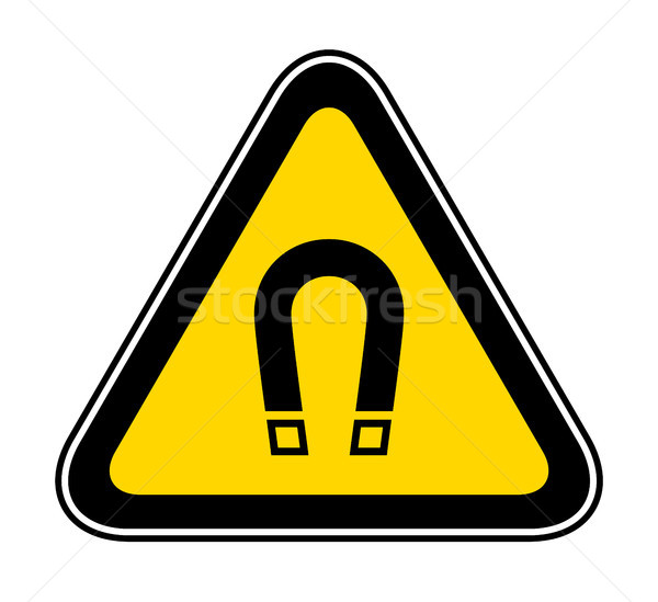 Stock photo: Triangular Warning Hazard Symbol