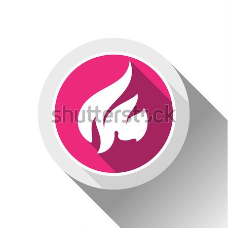 Feu flammes bouton ombre cercle forme [[stock_photo]] © Ecelop