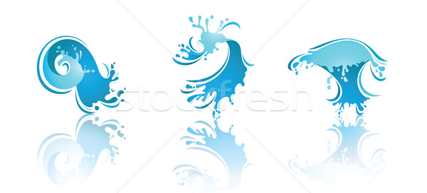 Splashing Waves and Water. Second set icons Stock photo © Ecelop