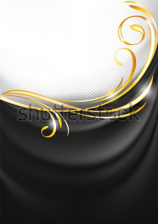 Niebieski tkaniny kurtyny złota ślub streszczenie Zdjęcia stock © Ecelop
