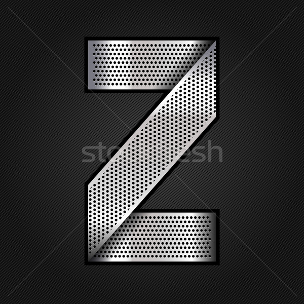 Letter metal chrome ribbon - Z Stock photo © Ecelop