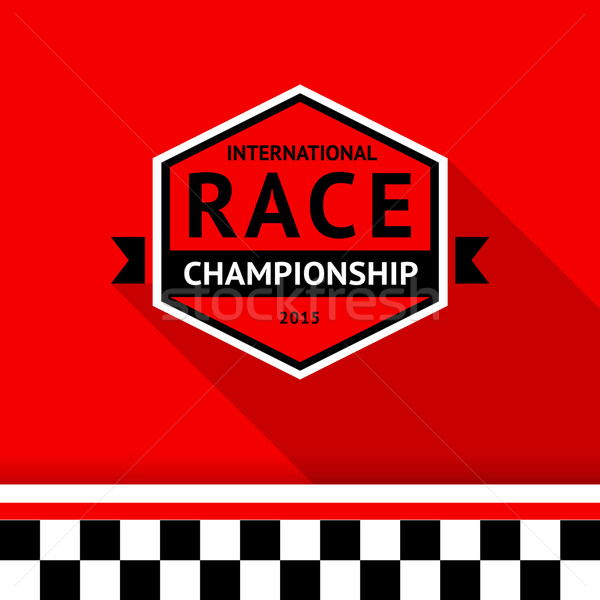 Racing badge strada sport strada bandiera Foto d'archivio © Ecelop
