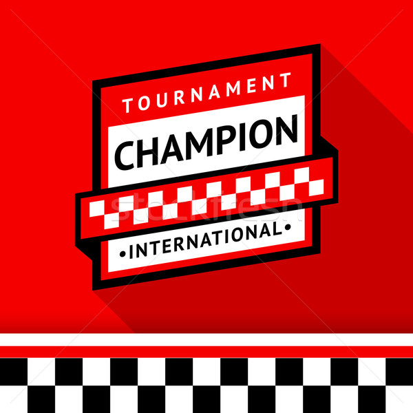 Racing badge strada sport strada bandiera Foto d'archivio © Ecelop