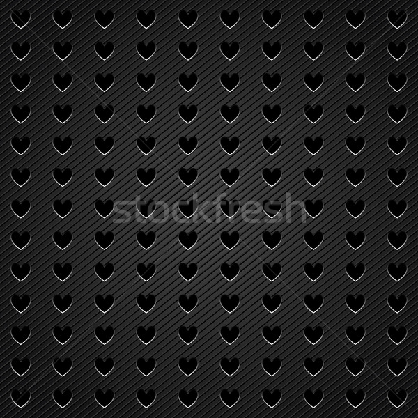 Stock photo: Background perforated in shape heart