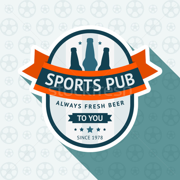 Football pub badge 10 eps bleu [[stock_photo]] © Ecelop