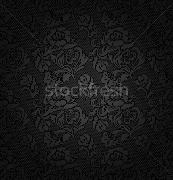 Oscuro gris flores textura tejido Foto stock © Ecelop