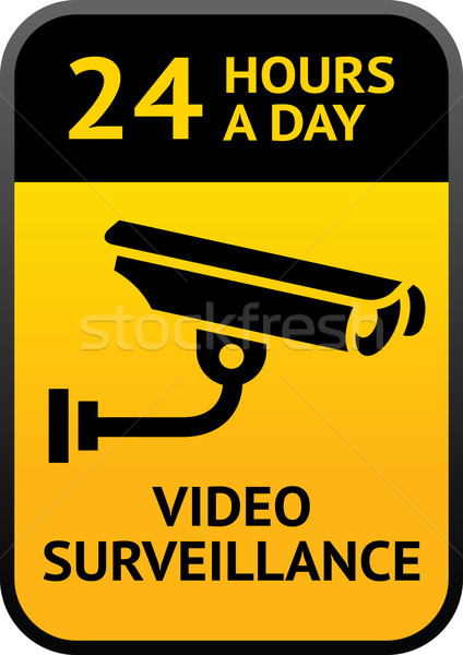 Video surveillance sign Stock photo © Ecelop