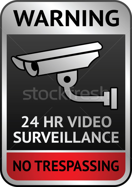 Video surveillance label Stock photo © Ecelop