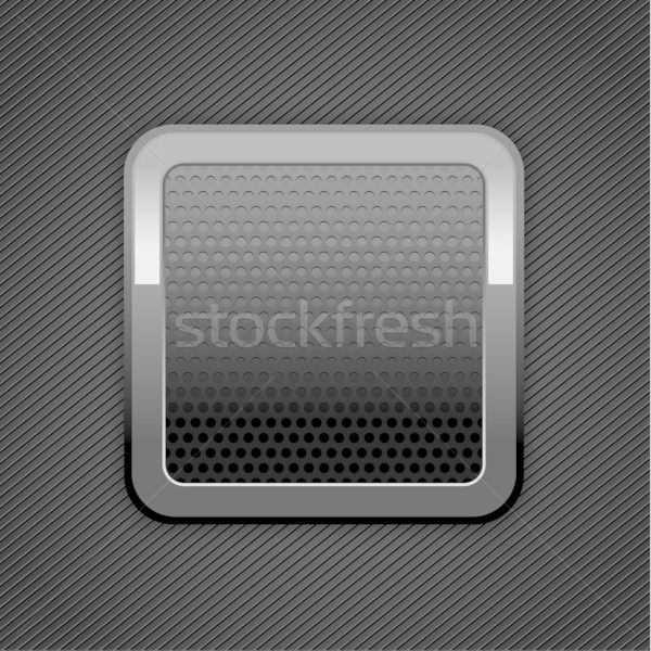 Fém webes gomb sötét szürke átfúródás textúra Stock fotó © Ecelop
