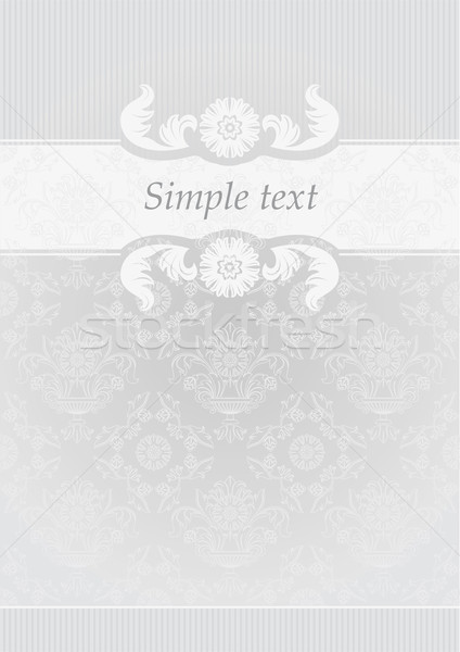 グレー 装飾的な フレーム 単純な 文字 花 ストックフォト © Ecelop