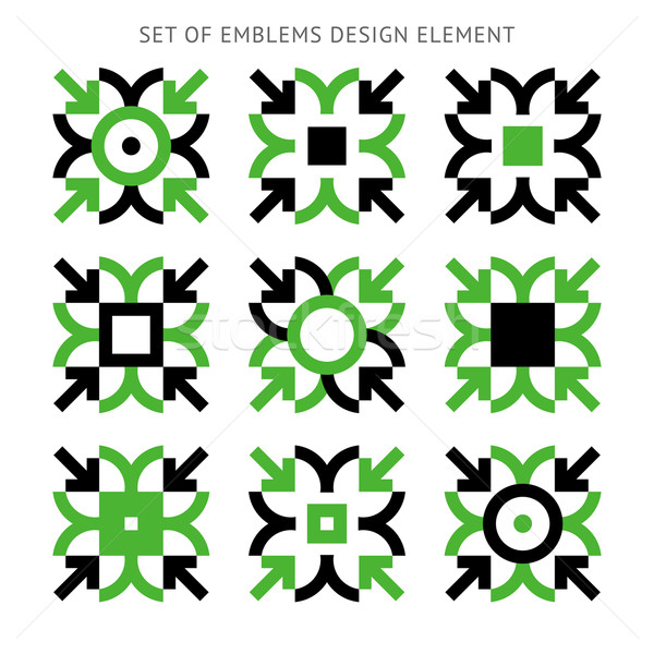 Set of emblems design element-02 Stock photo © Ecelop
