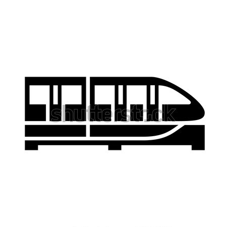 Miejskich transportu ikona jednoszynowy pociągu szary Zdjęcia stock © Ecelop